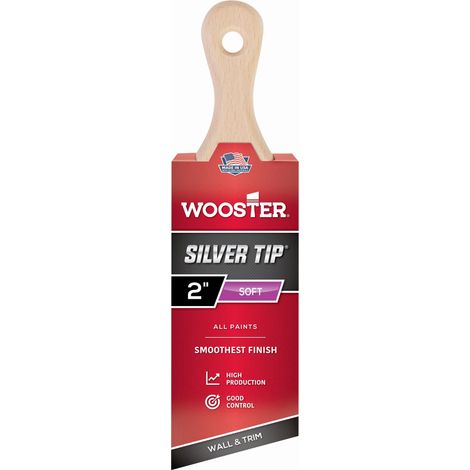 Wooster Silver Tip - Short Handle Angle Paint Brush - 2 Inch