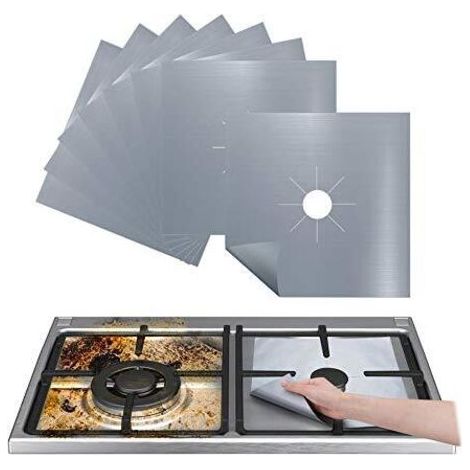 Gas stove protective films, set of 4, made from reusable fibers, easy to clean and cut to size--DTEKGAZ
