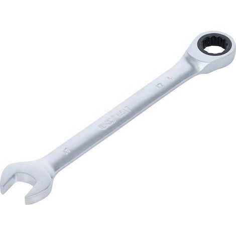 Clé Mixte à Cliquet 17 mm - Acier, Ergonomique et Pratique - Zones Difficiles - D-Work