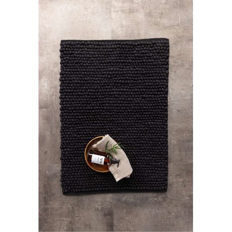 Wilmer tapis de bain 80x50cm noir.