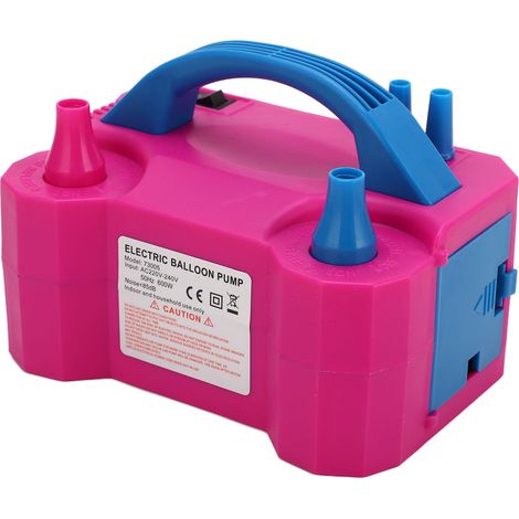 Pompe à ballons électrique rose rouge 73005, gonfleur de ballons, pompe à air, pompe à air automatique à double trou, idéale pour gonfler les ballons dans les salles de mariage, norme européenne 220-2 (1/5)
