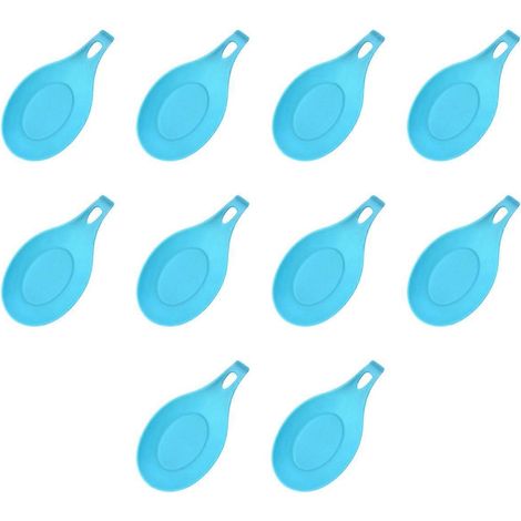 Repose-cuillère alimentaire résistant à la chaleur, tapis de pose bleu (1/5)