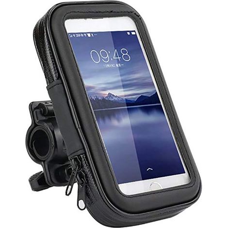 Custodia per cellulare da bicicletta, custodia protettiva per supporto telefono, custodia protettiva universale impermeabile girevole a 360° per manubri di biciclette e motociclette, adatta per telefo (1/4)