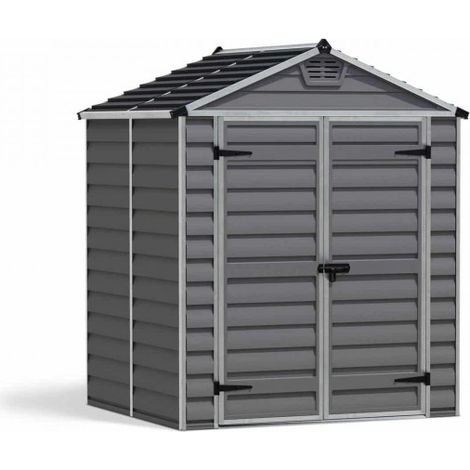 Skylight Shed 6 x 5 Dark - Polycarbonate - L154 x W185 x H217 cm - Dark Grey
