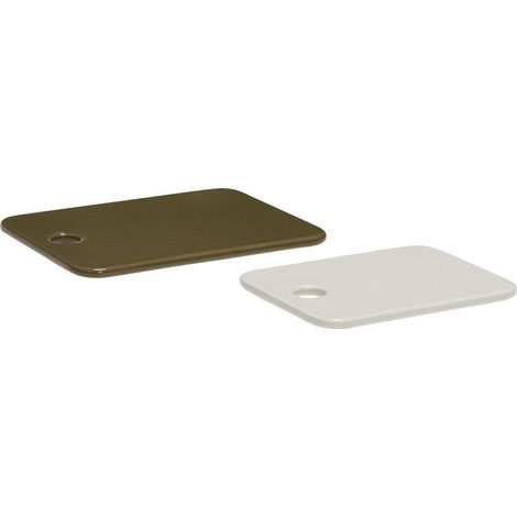 Hubsch Amare Set di 2 Piatti Ceramica Oliva Bianca