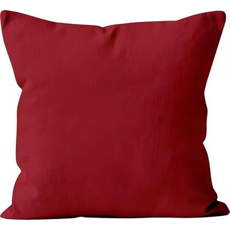 Set di 2 federe per cuscini in poliestere, rosso vino, 40x40 cm (1/2)