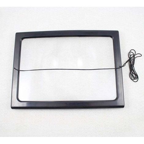 Loupe éclairanteA4 Pleine Page Loupe de Lecture Loupe avec 4 LED Lampe Lentille de Grossissement 3X (1/4)
