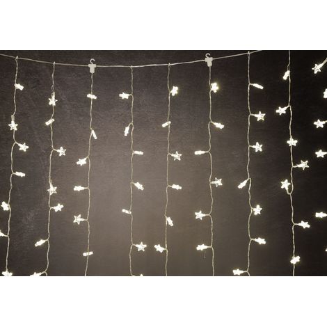 TrendLine Lichtervorhang 200 LED Sterne Timerfunktion Weichnachtsbeleuchtung