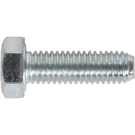 Sealey SS516 8.8 Zinc Plated HT Setscrew M5 x 16mm, DIN 933 - Pack of 50
