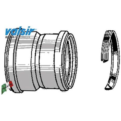 MANICOTTO A INNESTO CON 2 BICCHIERI DI COLLEGAMENTO PVC-PP FØ100 x MØ110
