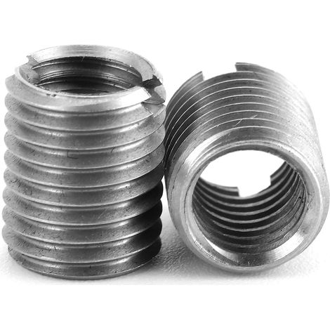10 Pièces Insert Filet Mâle Réparation Acier Inox Douille Fendue Kit Outil Vis