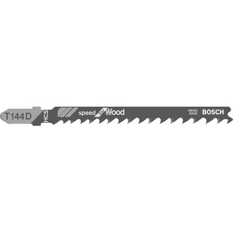 Bosch Stichsägeblatt T 144 D, Speed for Wood, 25er-Pack