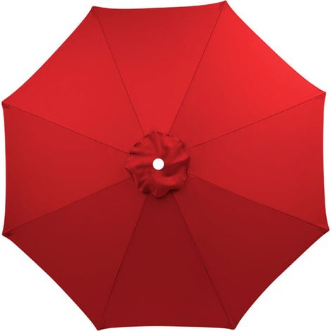 Parasol de Terrasse de 3 M, Auvent de Rechange pour Parapluie D'extérieur à 8 Baleines, Dessus de Parasol de Table de Marché, Auvent en Tissu Imperméable pour Parasol pour(Rouge 8 côtes)