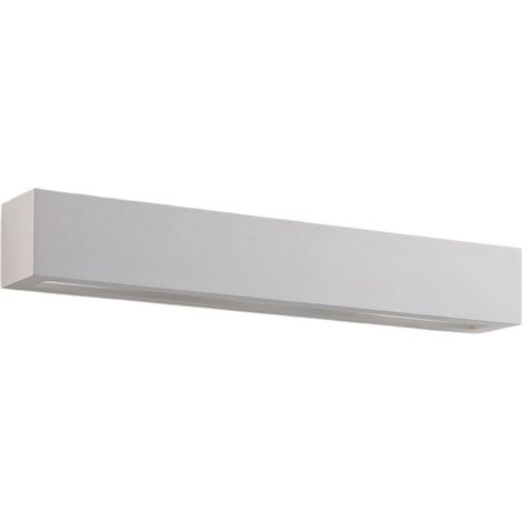 Lindby – Applique murale à intensité variable en plâtre blanc – Dimensions 51 cm – Type G9 – Pour ambiance conviviale dans salon et salle à manger (1/5)