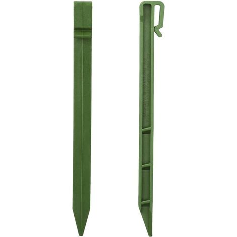 Packung mit 20 Gartenrandankern, Kunststoff-Landschaftseinfassungspfählen, Pflanzenstützen für Zelte, 25,4 cm