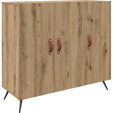 Aparador Roble artesanal 89,5 x 34 x 80 cm Madera de ingeniería vidaXL (1/5)