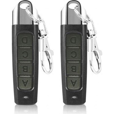 Télécommande universelle pour porte de garage 433 MHz, duplicateur d'alarme de voiture, ouvre-serrure pour la maison et le magasin, volets roulants, boutons ABCD(2 articles)
