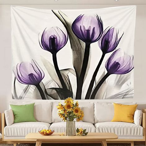 Tapisserie murale tendance style universitaire, idéale pour décorer un mur de chambre. 100x75cm (1/5)