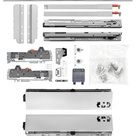 BLUM Schubladenschienen TANDEM-Höhe 83 m. Reling 227mm 65kg, NL450 grau KB1400mm (1/5)