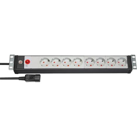 Brennenstuhl Premium-Line Regleta 8 enchufes 3m Negro Gris