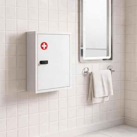 Meuble de salle de bain en kaltgewalzter Stahl 40 x 15 x 53,5 cm (1/5)