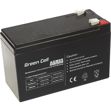 green-cell AGM05 batterie UPS noire 12 V 7,2 Ah (1/8)