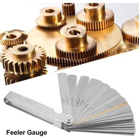 Jauge d'épaisseur 89mm en acier inoxydable, règle métrique et impériale, outil de contrôle pour soudage, 0,04-0,88 mm (1/5)