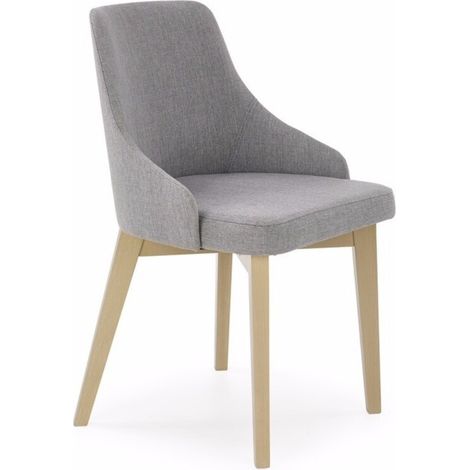 Silla Houston 577, Gris + Roble Sonoma, 82x51x55cm, Tapiz, De madera (1/3)