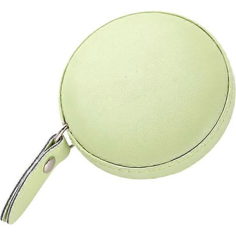 Mètre ruban rétractable avec étui rond en similicuir portable double face (1/5)