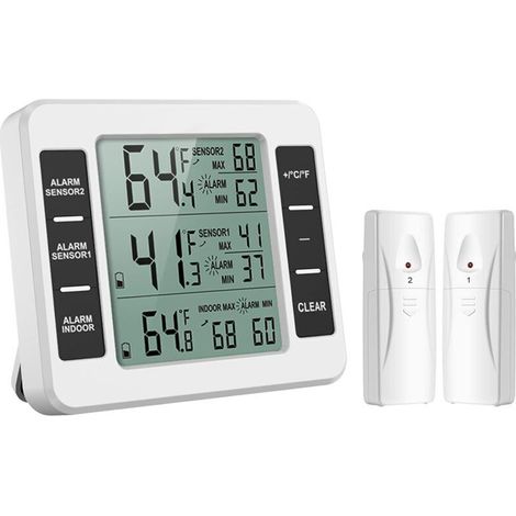 Refrigerator thermometer, digital freezer thermometer with temperature monitor (1/5)