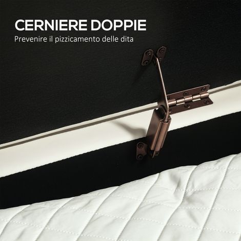 Coffre ovale 72L avec couvercle relevable, en bois et velours, dimensions 108x44x43.5 cm, couleur crème (1/5)