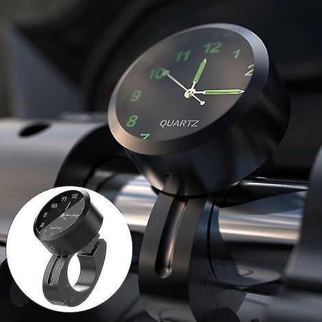 Montre de vélo étanche, lumineuse dans le noir, cadran en alliage d'aluminium, mini, pour fixation sur vélo, noire (1/5)
