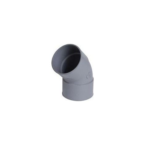 COUDE Ø 50 MM, FEMELLE-FEMELLE À 45°, À COLLER, GRIS, EN PVC NICOLL (1/4)