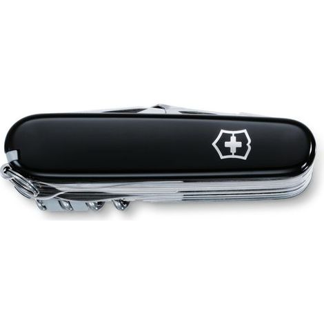 Navaja suiza Victorinox Swiss Champ, 33 diferentes funciones, con pinzas, tijeras y lupa, 185 gr, color negro