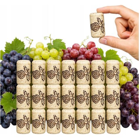 20 tapones de corcho para botellas de vino de 23 x 38 mm, corcho aglomerado. (1/5)