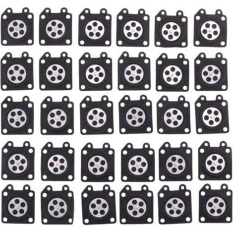30 Stück Vergaser-Dichtungsmembranen, XU, Kettensägenzubehör für 2500/3800/4500/5200/5800 (1/4)