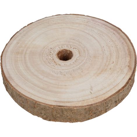 Baumstammscheibe 15cm zum Basteln Holzscheibe Gesteckunterlage Dekomaterial Holz Baumscheibe (1/5)