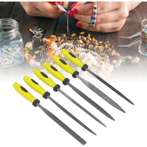Coffret de limes assorties, coffret de limes de précision, limes plates, rondes, triangulaires, limes pour matrices, limes en alliage SIL-1114 (1/5)