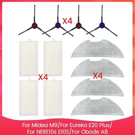 Pour M9/ E20 Plus/NERE10s E10S/Obode A8 Side Brosse HEPA Filtre Serpillière Cloth de remplacement Accessoires (1/5)