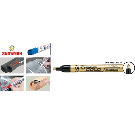 BARBERO PENNARELLO A VERNICE SNOWMAN PUNTA MEDIA 4.5 mm  Arancione