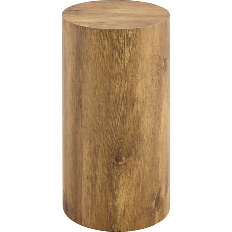 Tavolino rotondo da salotto in MDF effetto legno 30 x 55 cm (1/5)