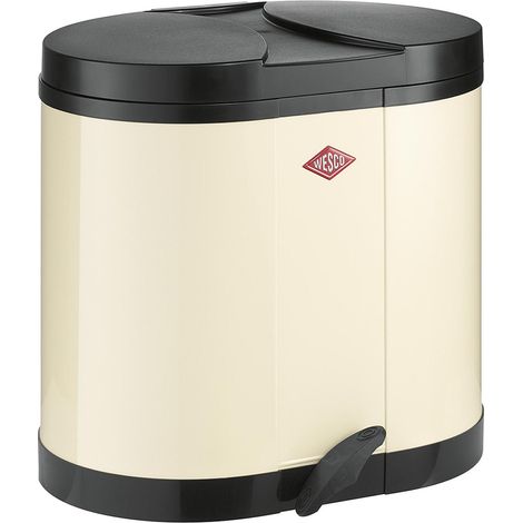 Wesco Poubelle moderne amande 30 litres à pédale