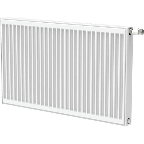 Radiateur eau chaude acier horizontal habillé Novello 8 connections RAL9016 type 22 H700xL400 - 784W - CARADON STELRAD BV