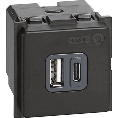 Living Now chargeur USBTYPE A-C 3A BTICINO BTK4287C2