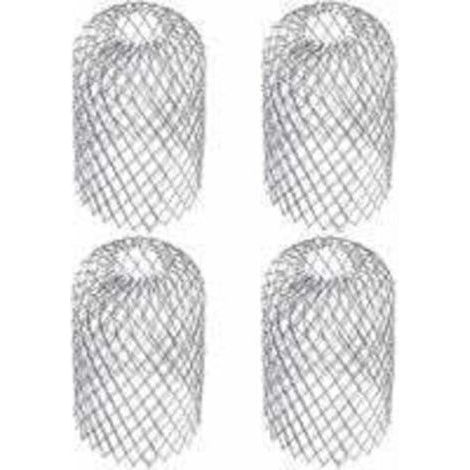 Paquet de 4 crépines de gouttière, crépines de gouttière, écrans de gouttière, bloqueurs de feuilles, protège-feuilles, couvercles de gouttière, acier inoxydable, 6,69 x 3,15 pouces (1/4)