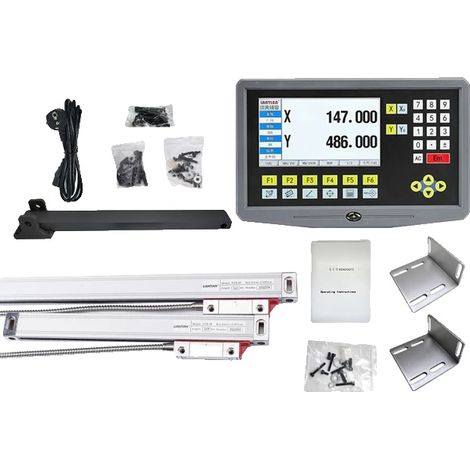 Sistema di visualizzazione digitale, ampio schermo LCD, misurazione ad alta precisione, set completo da 0,005 mm (1/2)