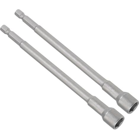 Embouts Magnétiques pour Écrous, Douille de 10 mm, Tige Hexagonale de 1/4", Clé à Douille Longue en Acier CR-V - (pour la Réparation de Pièces Automobiles), 2 Pièces
