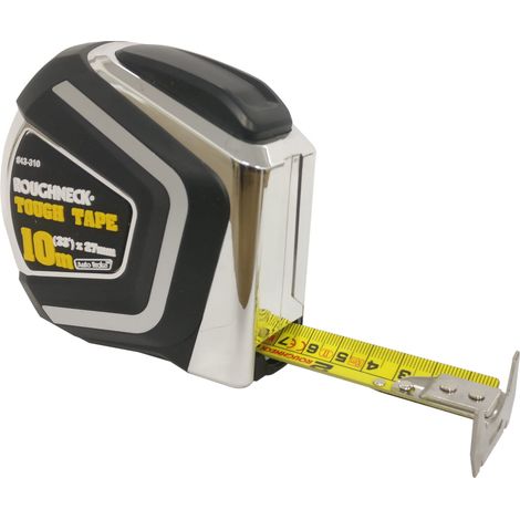 Heavy-Duty Self-Locking Measuring Tape 10m (33ft) by Roughneck – 27mm Wide, Durable and Reusable