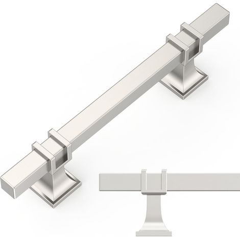 10 Pièces Poignee de Meuble Cuisine Argenté 96mm Poignées Meubles avec Vis, pour Bureaux, Tiroirs, Armoires, Placard (1/5)
