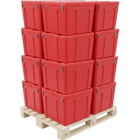 Bac à sable incendie/ à sel de déneigement 140l + pelle- lot de 16 (1/5)